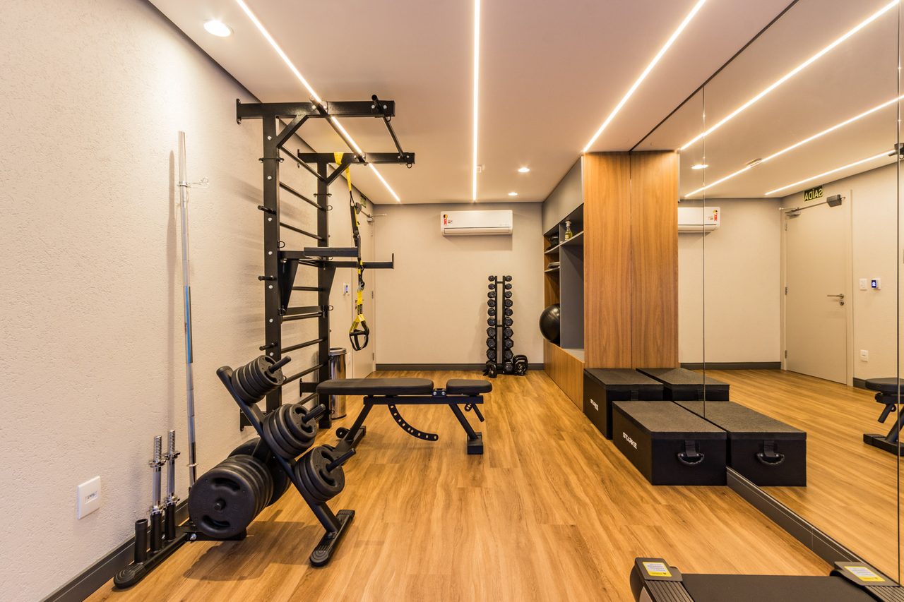 Espaço fitness do Artus entregue equipado — vista 2