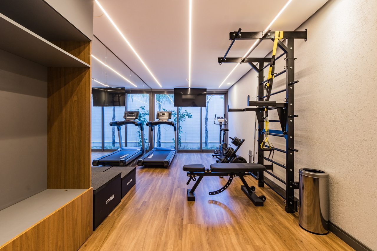 Espaço fitness do Artus entregue equipado — vista 1
